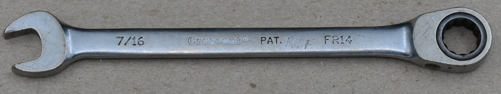 CRESCENT TOOLS FR14, 7/16″ SAE, 12-POINT OPEN/BOX END COMBINATION WRENCH