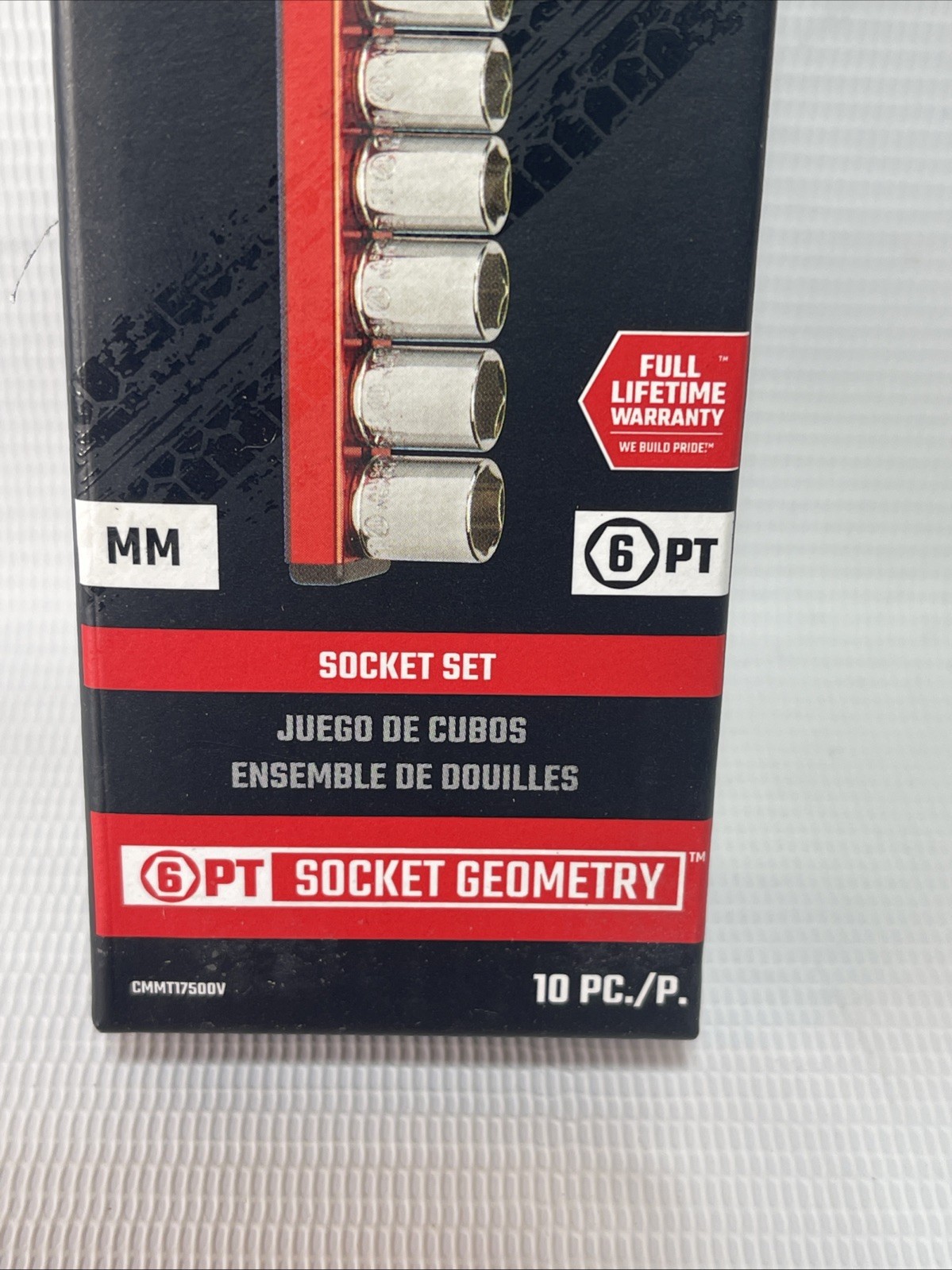 Craftsman V Series 1/4″ Dr. 6 Pt Metric Socket Set- Magnetic Rail CMMT17500V
