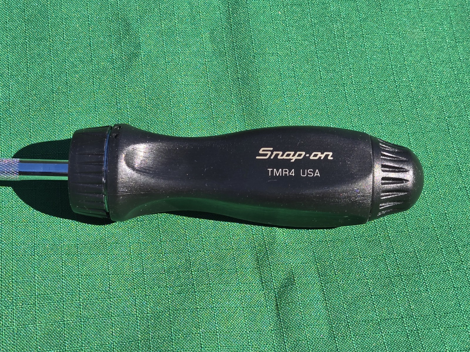 NIB Snap-on Tools USA TMR4 1/4″ Drive Ratcheting Spinner Black Hard Handle 9”