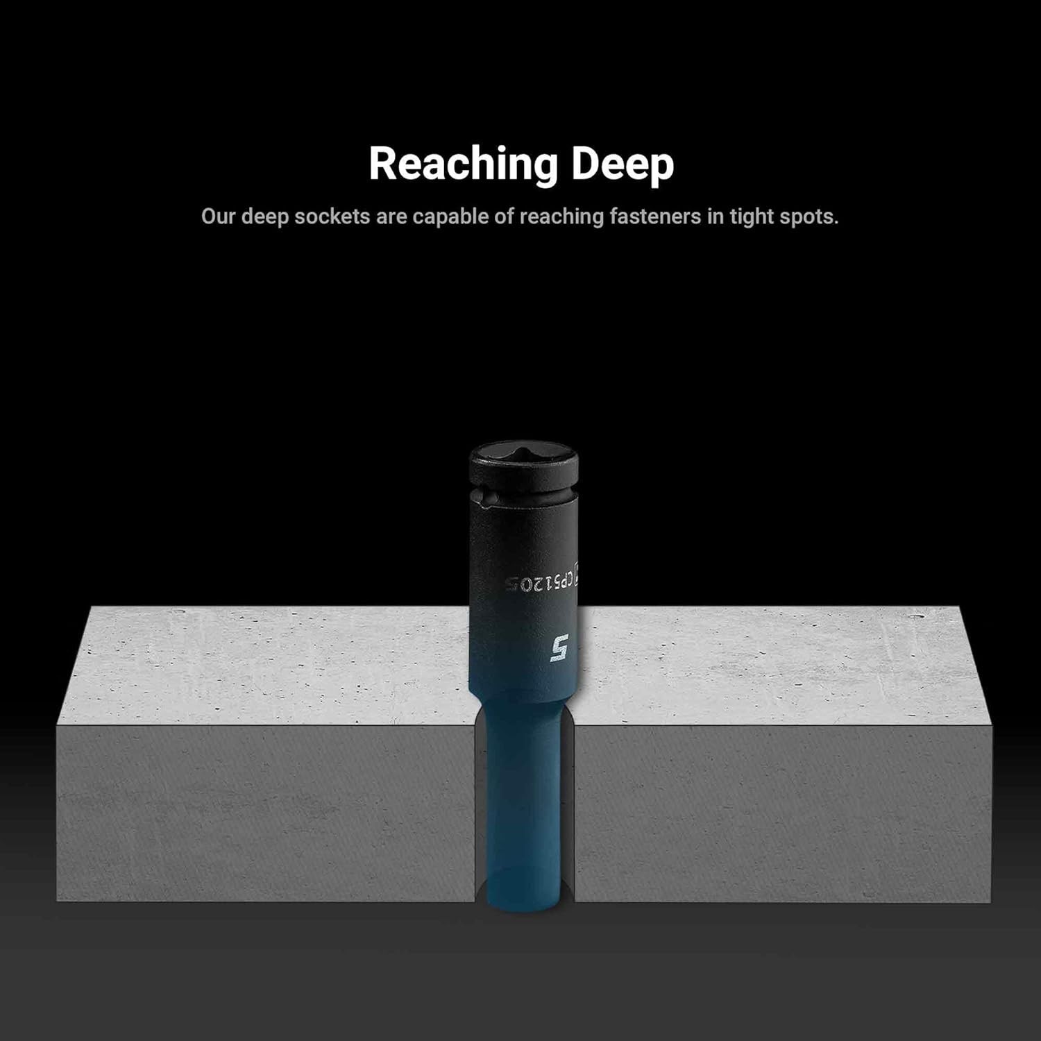 8 mm Deep Impact Socket 1/4-Inch Drive 6-Point Metric