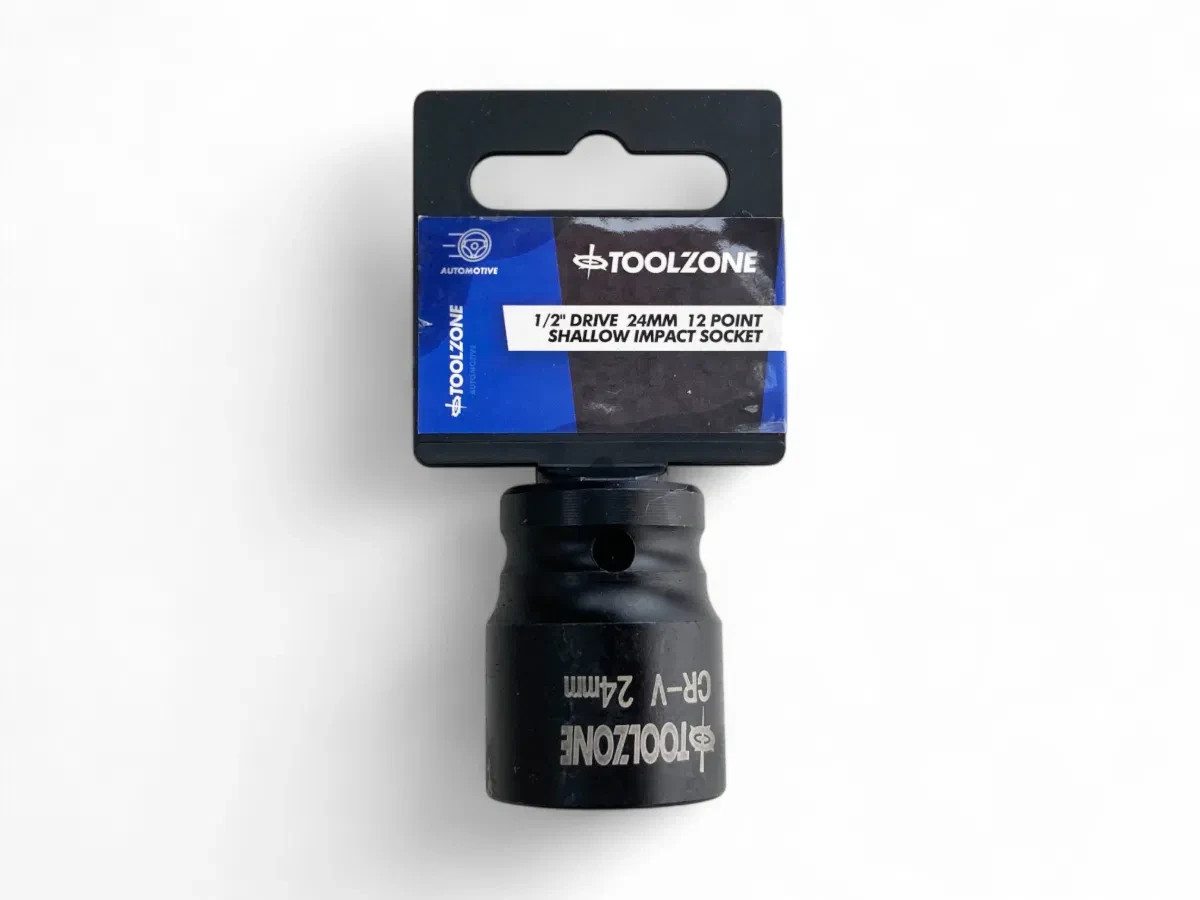 24mm Shallow Impact Socket 1/2″ Drive CR‑V Bi‑Hex 12‑Point Elite 24mm Socket