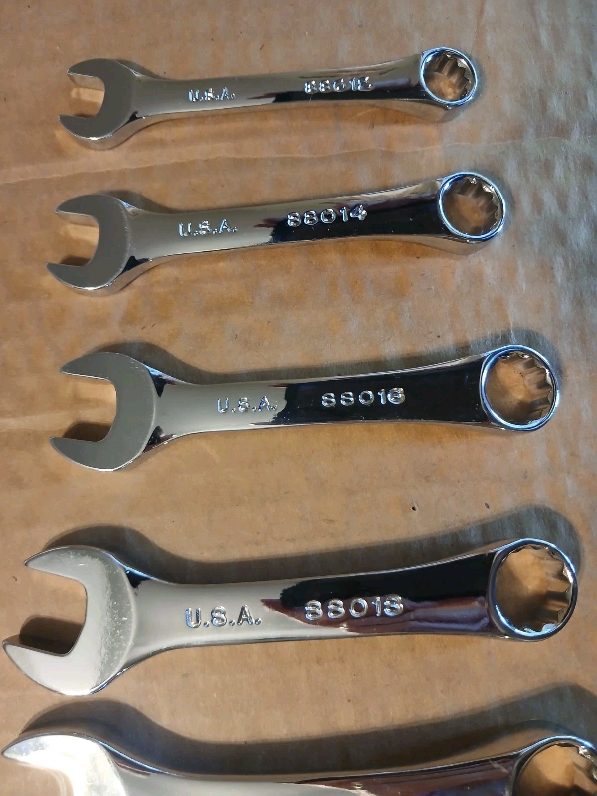 S-K 7 pc Stubby Combination Wrench Set 3/8-3/4 Made In The USA