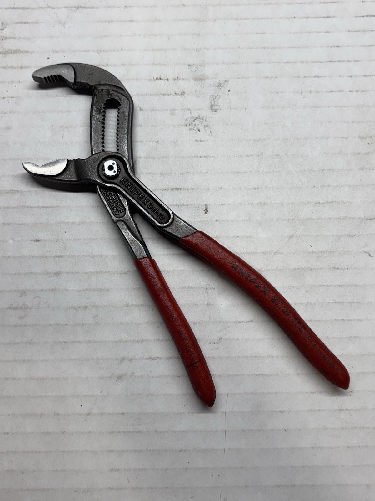 2 Knipex Cobra Adjustable Pliers 87 01 250 10″ & 87 01 180 7″ Red Grip Germany
