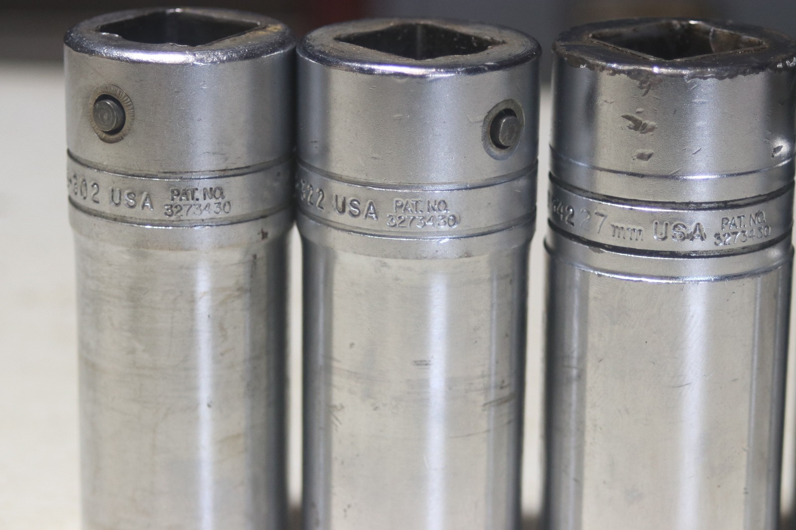 Lot of 5 Snap On 3/4 Inch Drive 6 Point Deep Sockets 15/16 – 1-1/4