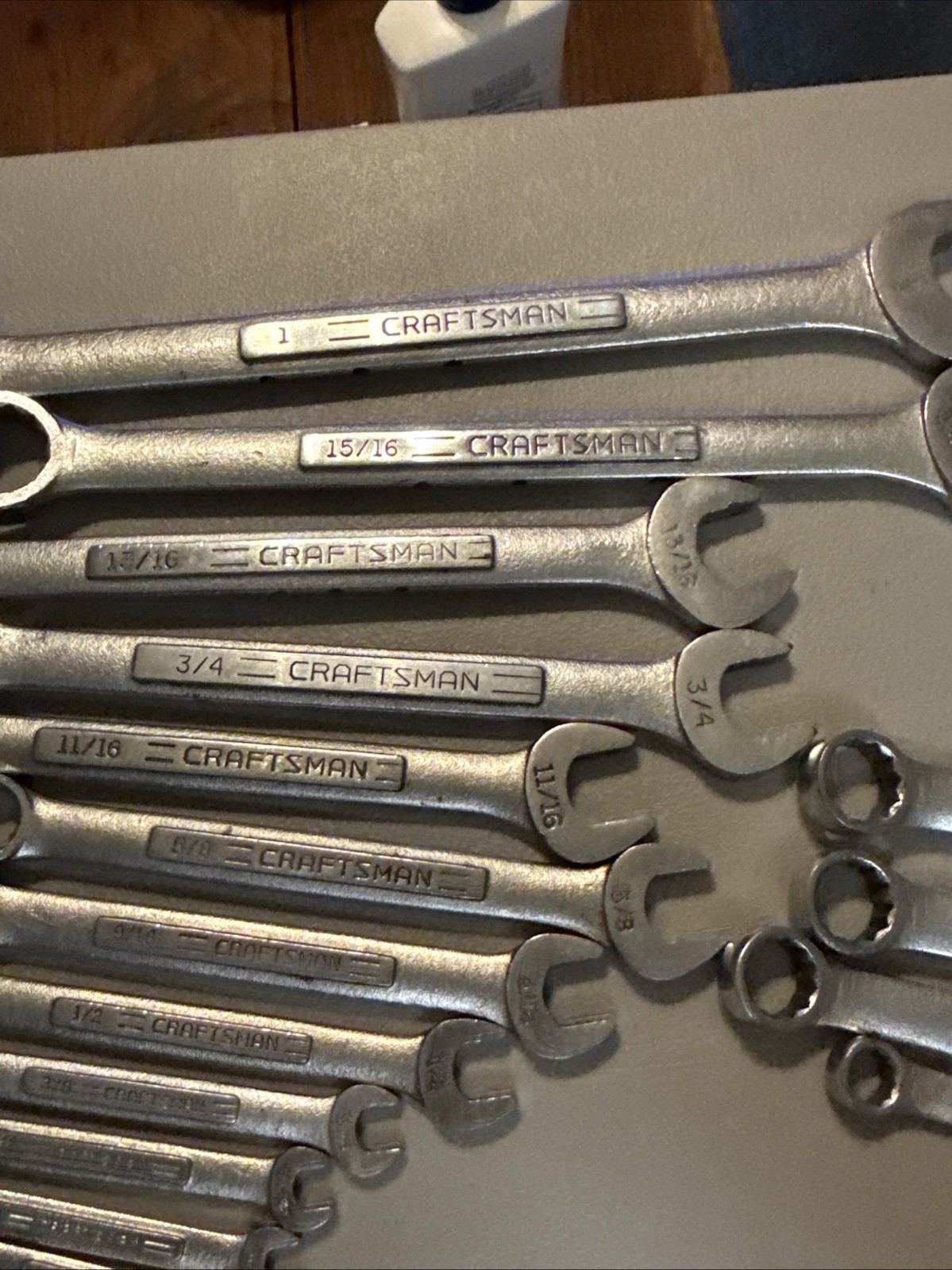 VTG Craftsman USA 21 PC Combination Wrench Set 12Pt Metric SAE VV Series