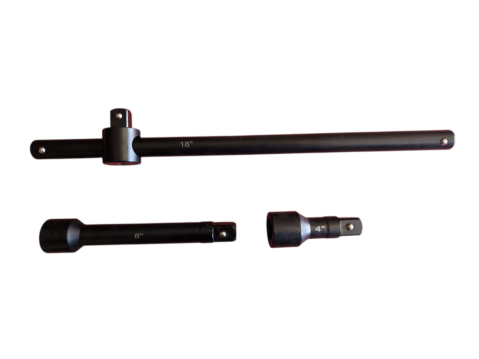 Heavy Duty 3/4 Inch Drive Extension Bars: 4″, 8″ and 18″ Long T-Handle