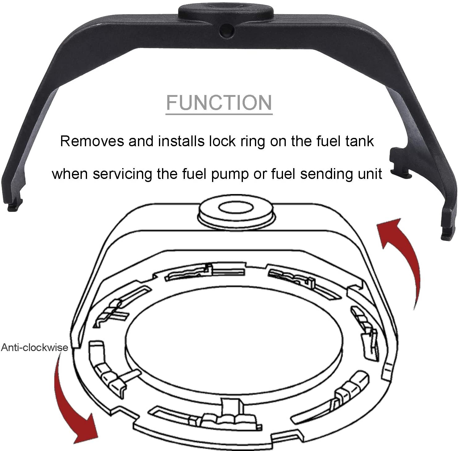 For Ford Chrysle Universal Fuel Tank Lock Ring Tool Fuel Sender Tank Lid Remover