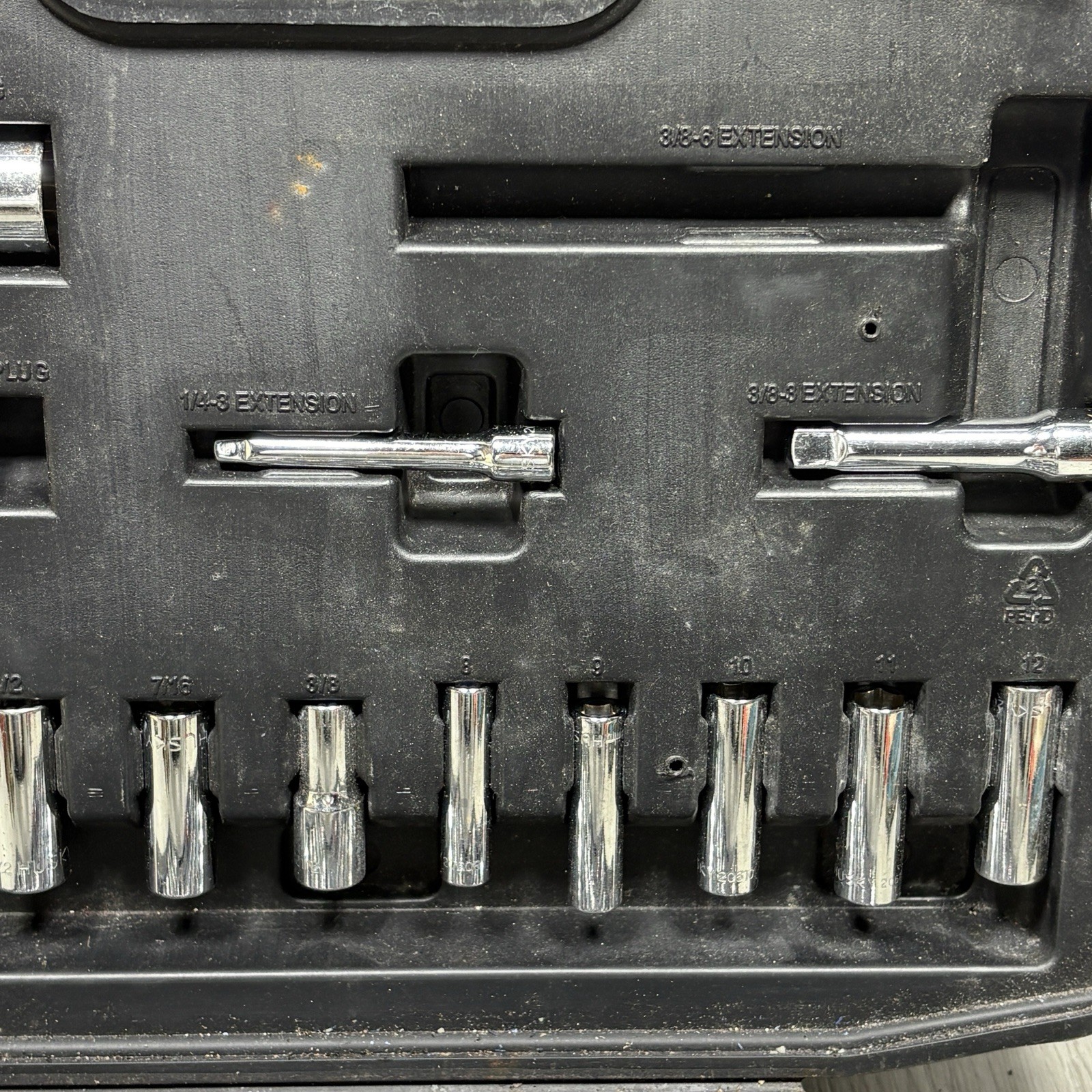 Large Huskey Socket Set Missing one adapter otherwise Complete Good Shape
