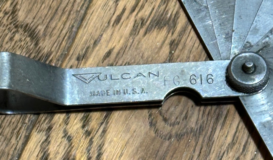 🇺🇸 Vulcan Tools Dual Offset Feeler Gauge Diesel Valve Folding Set Lot SAE USA