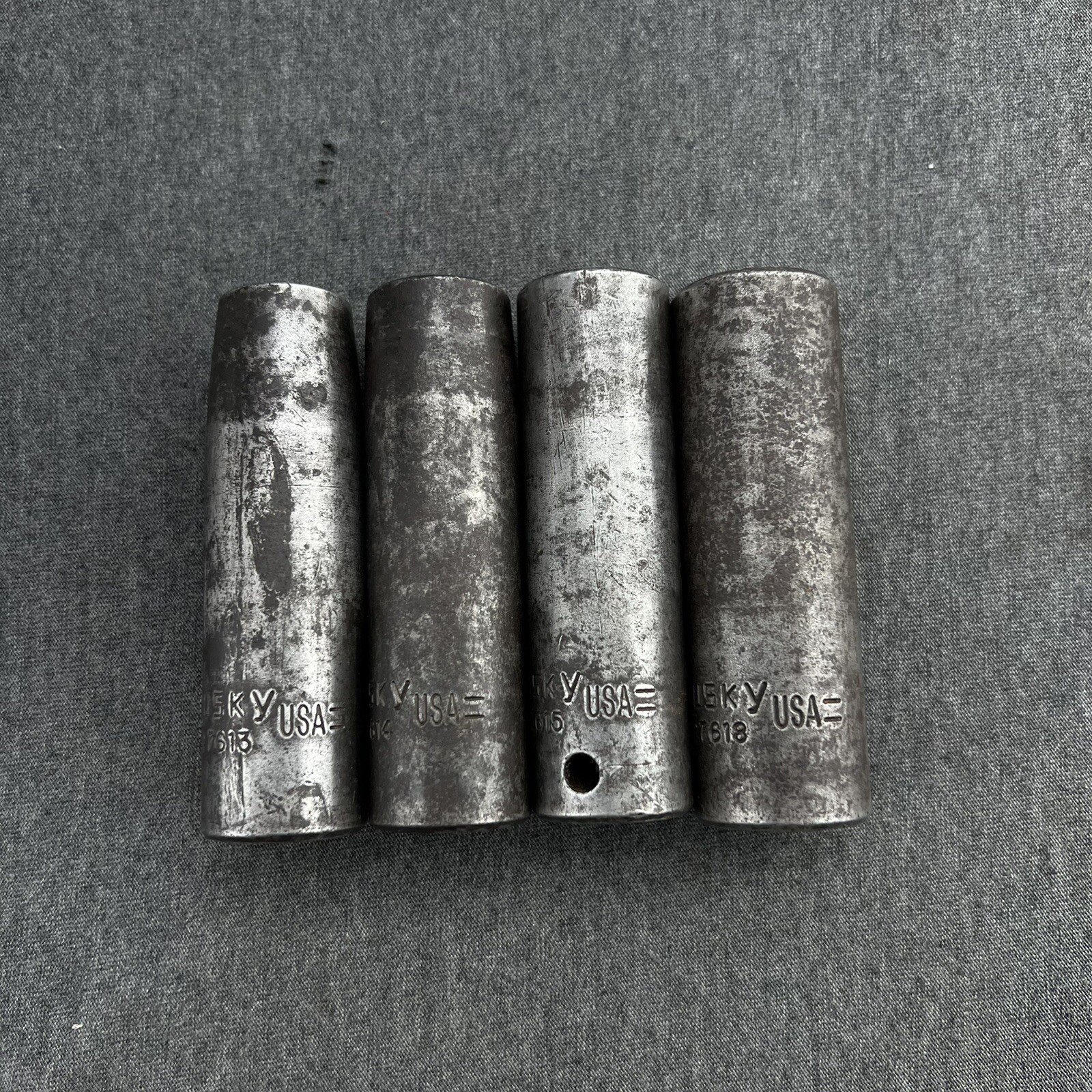 Husky 1/2” Drive Deep 6 Point Metric Impact Socket Set 4 Piece 13,14,15,18mm USA