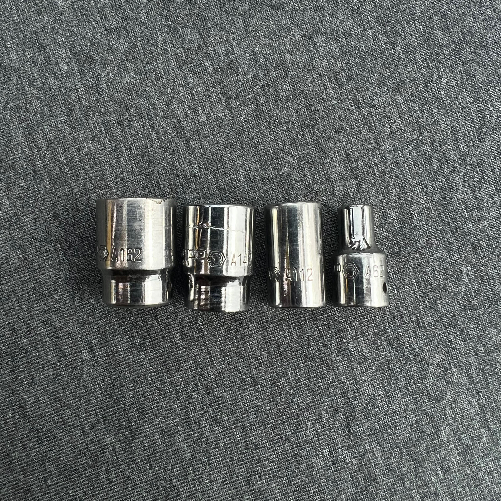 MATCO 1/4″ DRIVE 4 PIECE SAE 12 POINT CHROME SOCKETS 1/2” ,7/16”, 11/32” , 3/16”