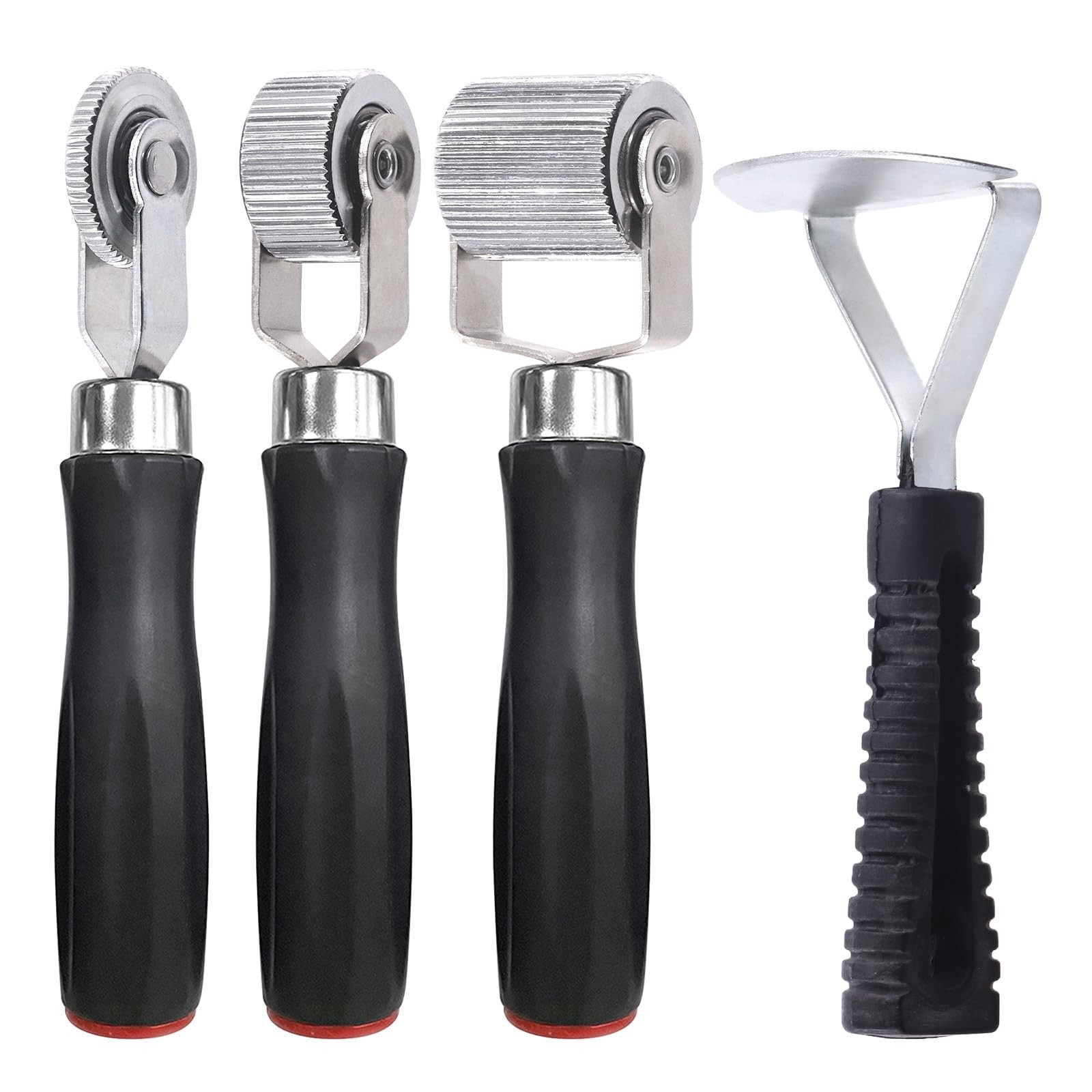 4Pcs 3Sizes Car Sound Deadening Roller Set, 6mm 20mm 40mm Metal Auto Noise Ca…