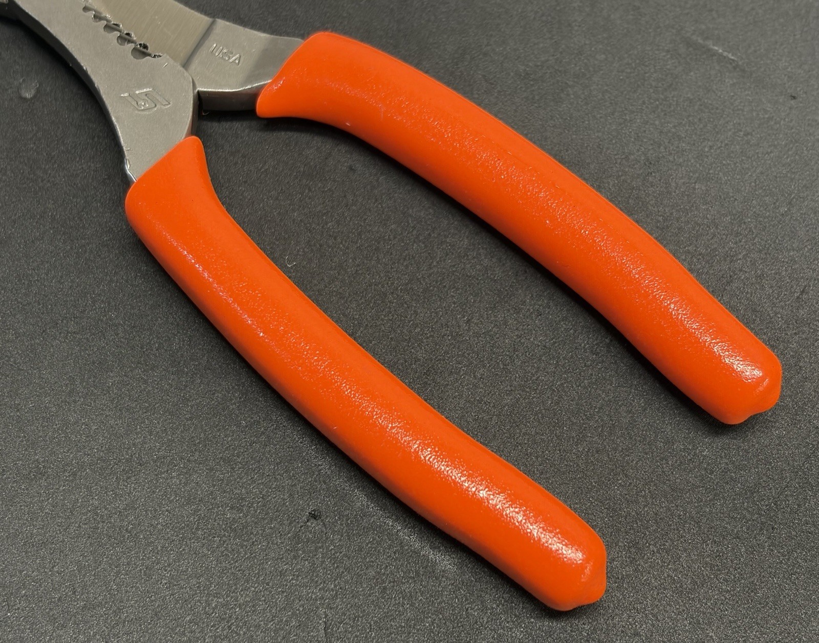 NEW! Snap On ORANGE Talon Grip 7″ Wire Stripper Cutter Terminal Crimper PWCS7ACF