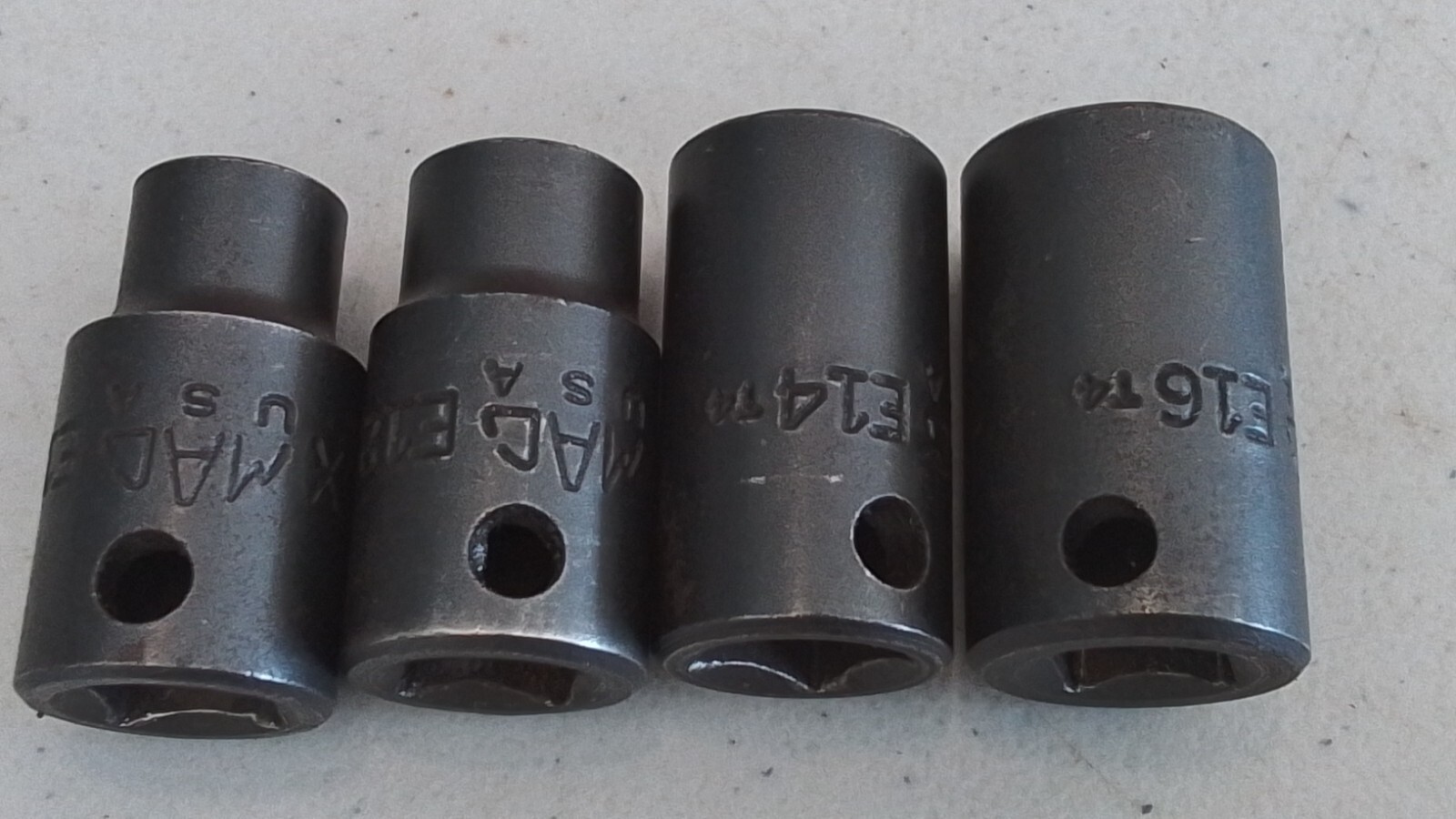 SNAP ON&MAC METRIC 11 PI. INVERTED TORX SOCKET SET E4,5,6,8,10,12,14,16,18,20,24