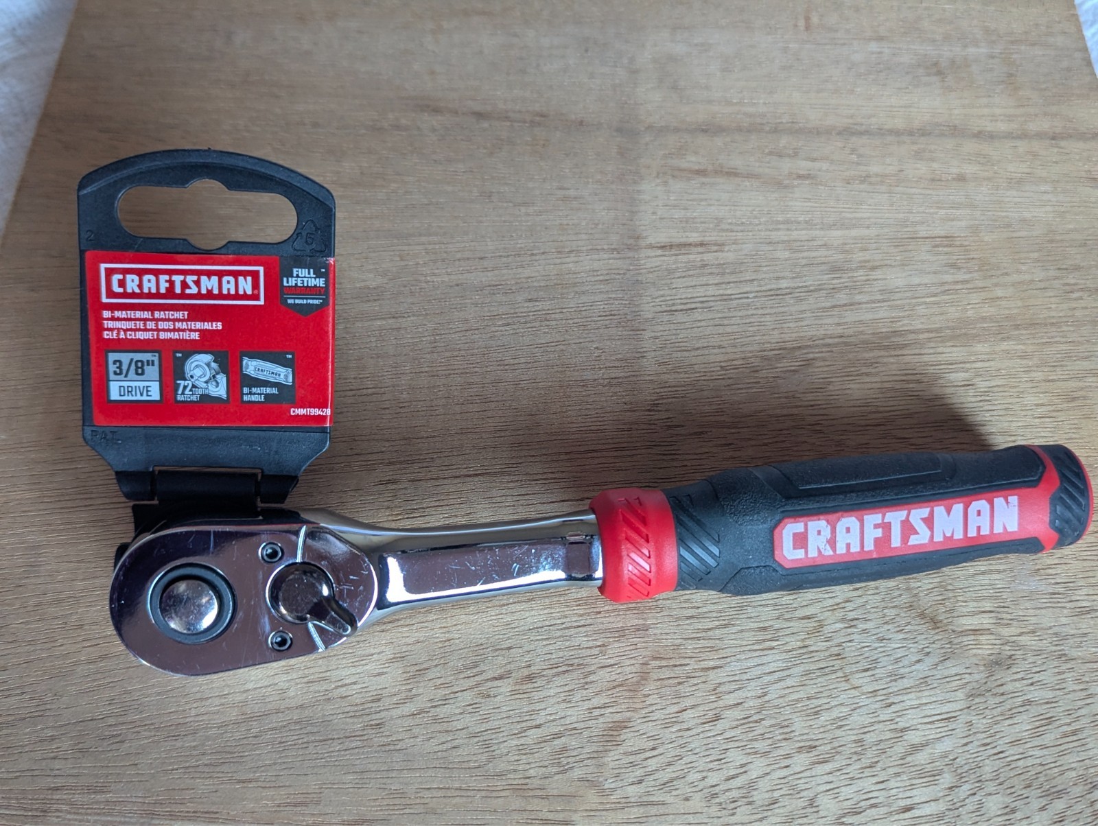 Craftsman 3/8″ Drive Rotating Ratchet Chrome – Soft Grip – For Tight Spaces NEW!