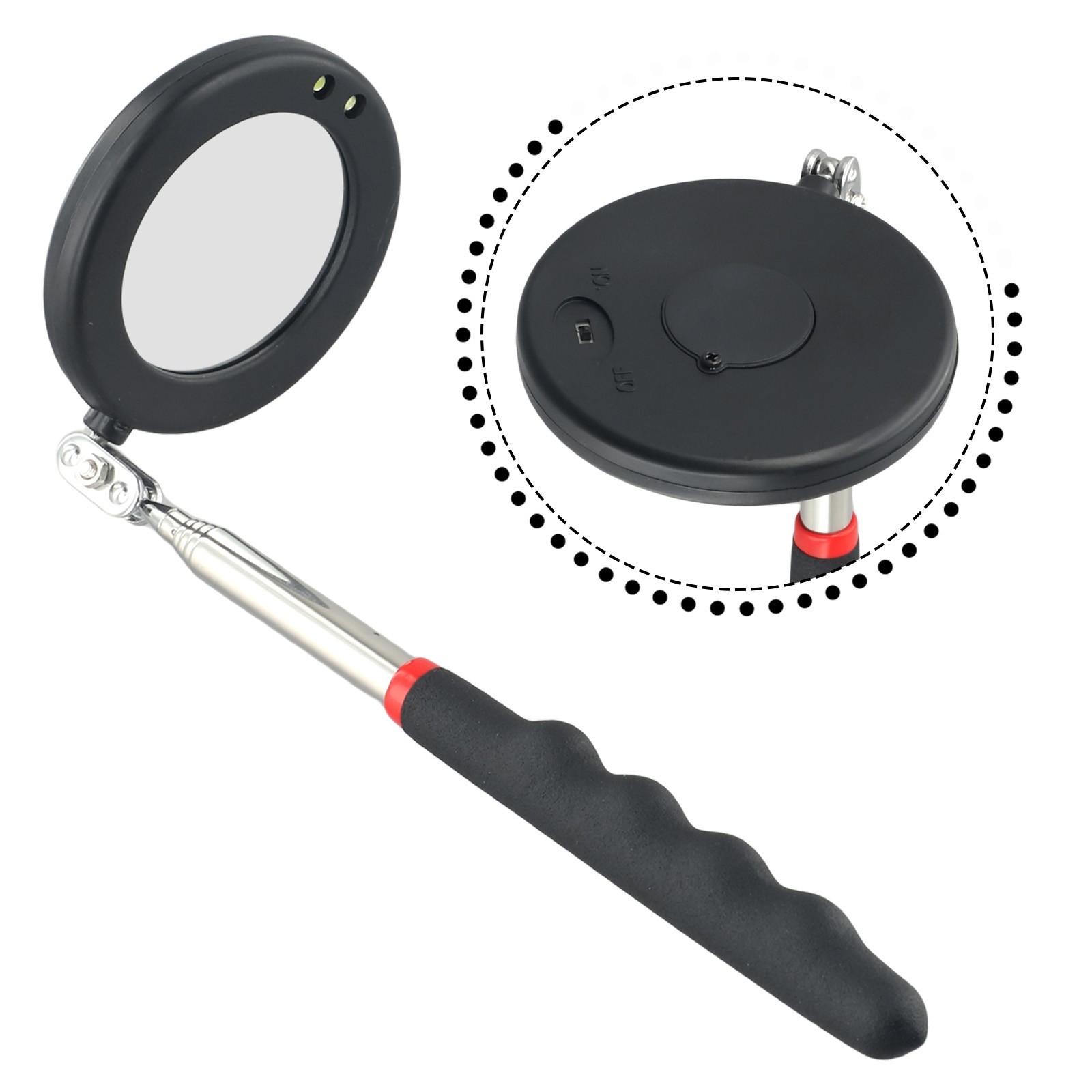 Extending Inspection Mirror Telescopic Swivel Car Mechanic Folding Tool DIY