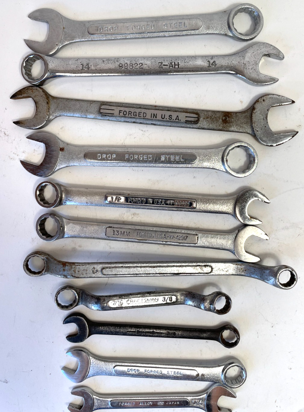 Wrenches Lot SAE Metric USA Craftsman Mark Crescent Billings