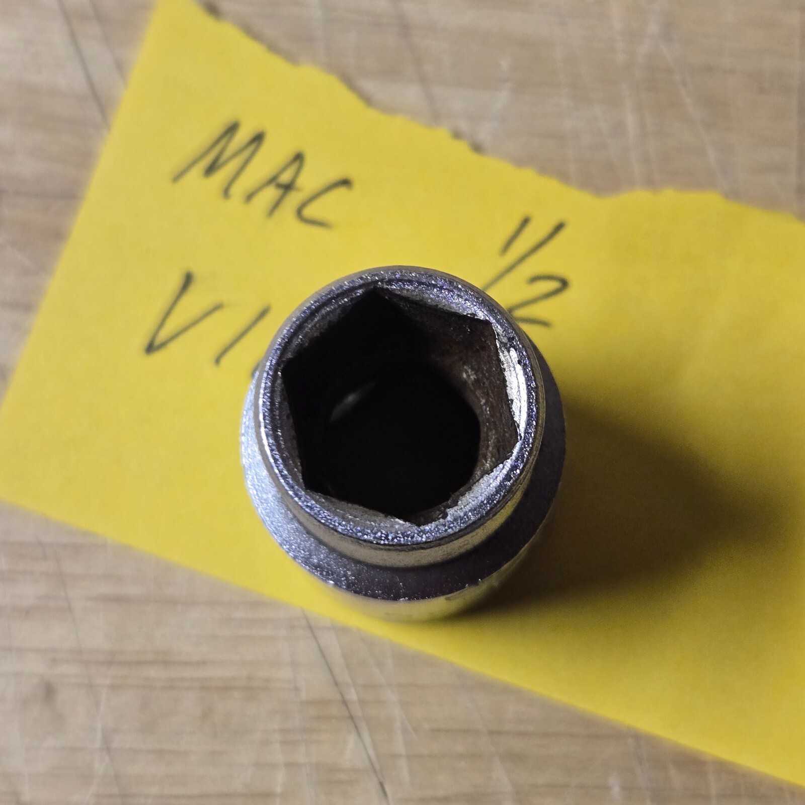 Mac Tools 1/2″ 6 Point (1/2″ Drive) Shallow Standard Socket V166 Made in USA