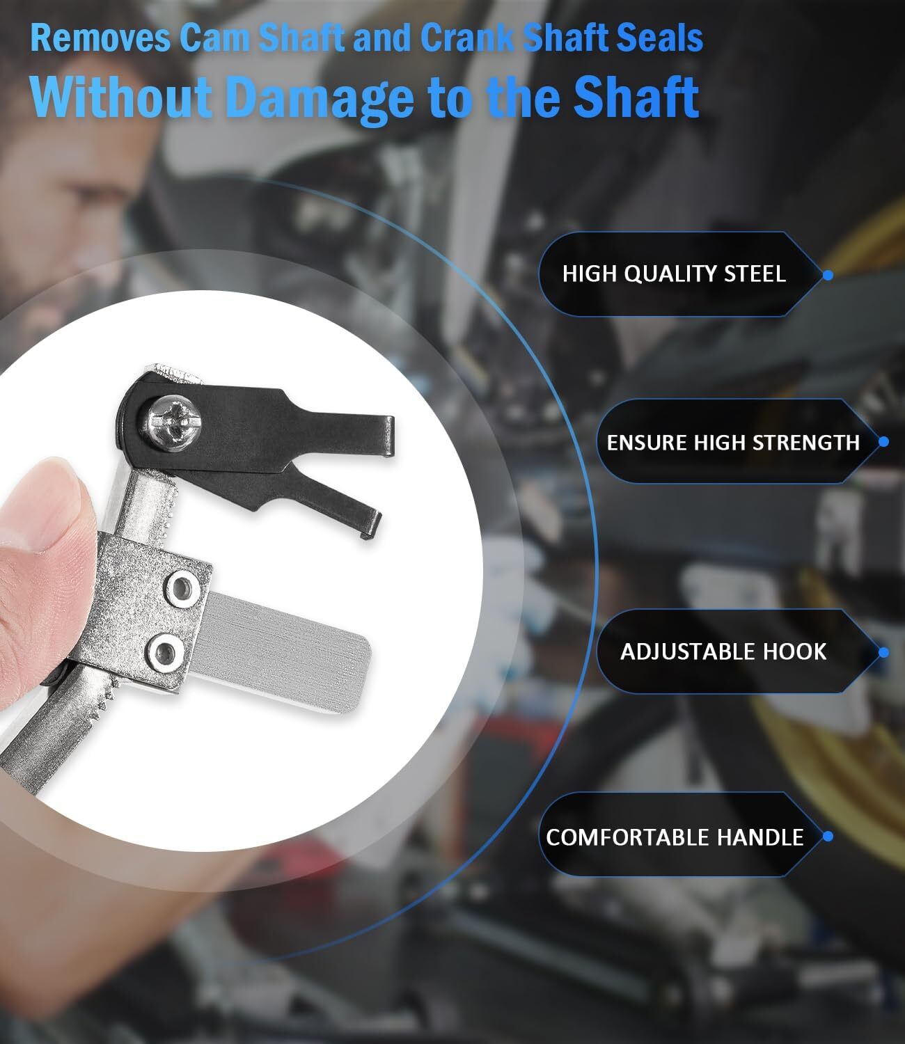 SP009 Shaft Type Seal Puller Application Cam Shaft Crank Shaft Auto Removal Tool