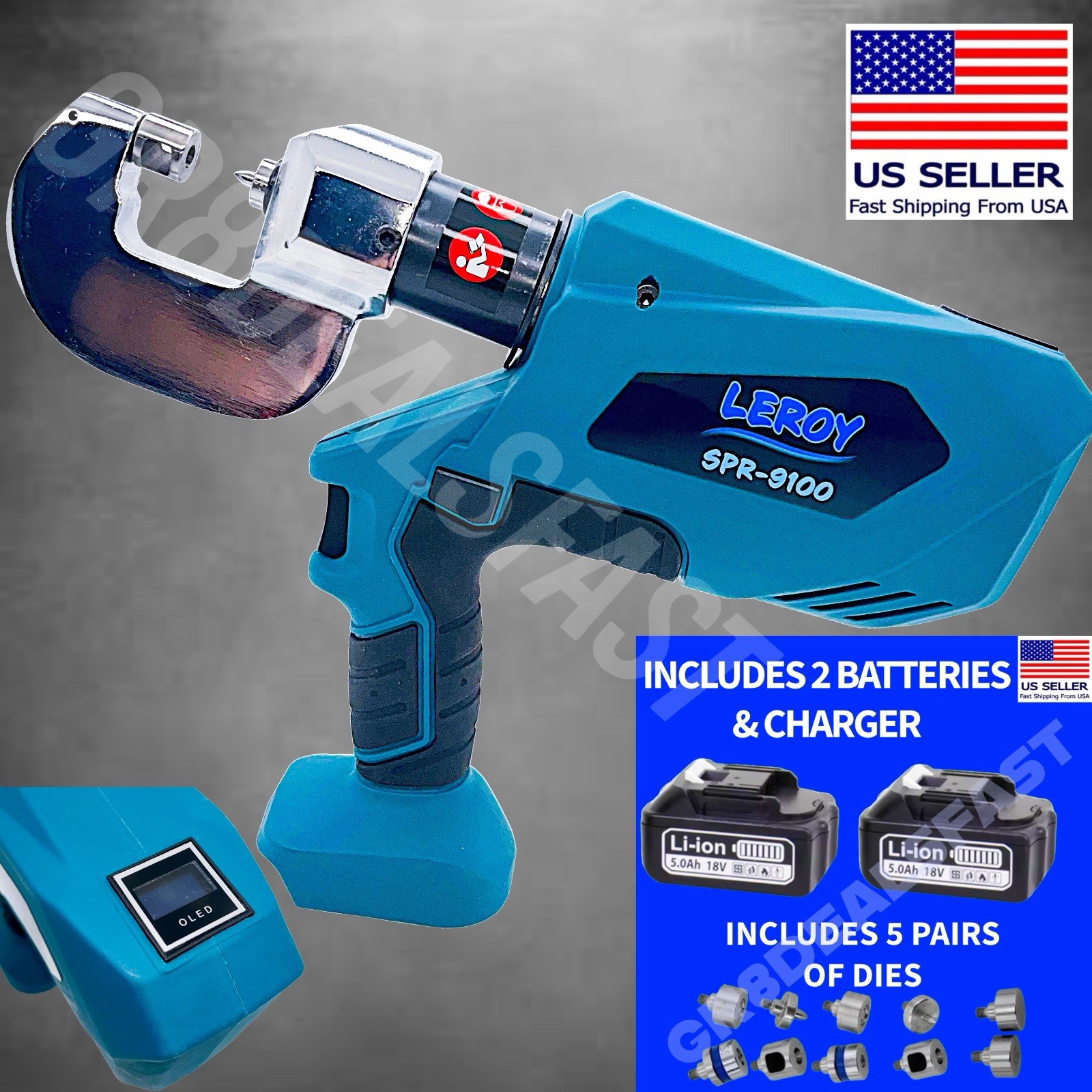 SPR 9100 Aluminum Body Shop Repair Self Piercing Rivet Gun Collision (2 HEADS)