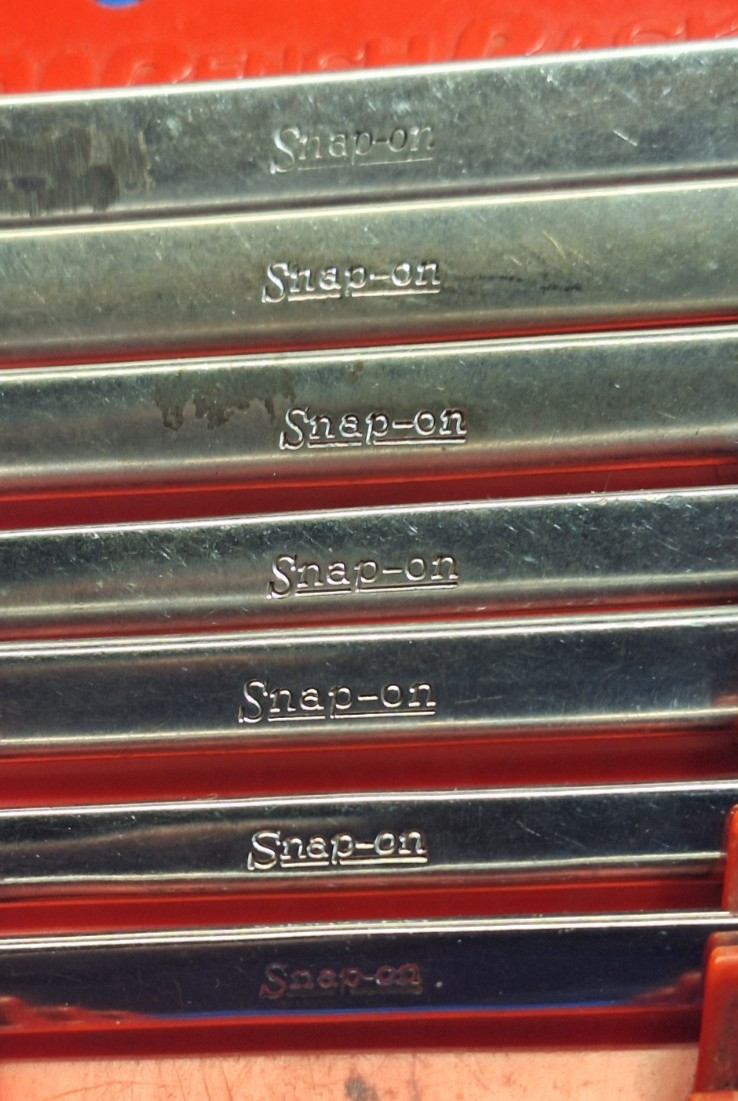 Old Logo Snap-On 7 piece RXS Open end Flare Nut SAE wrench set 3/4″ – 3/8″