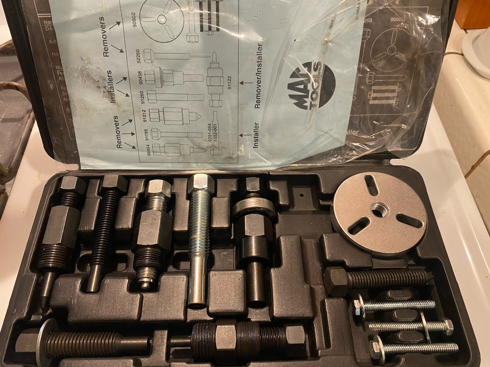 MAC Tools Deluxe A/C Clutch Hub Puller & Installer Kit AC20868 Missing 1 Piece