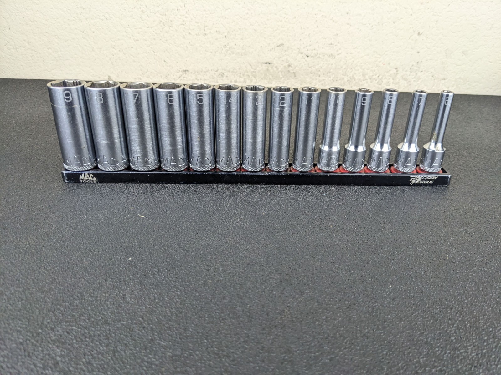 #bo801 Mac Tools 14pc SXDM146BRPT Metric Deep Non-Slip Set 6PT 3/8″ Drive