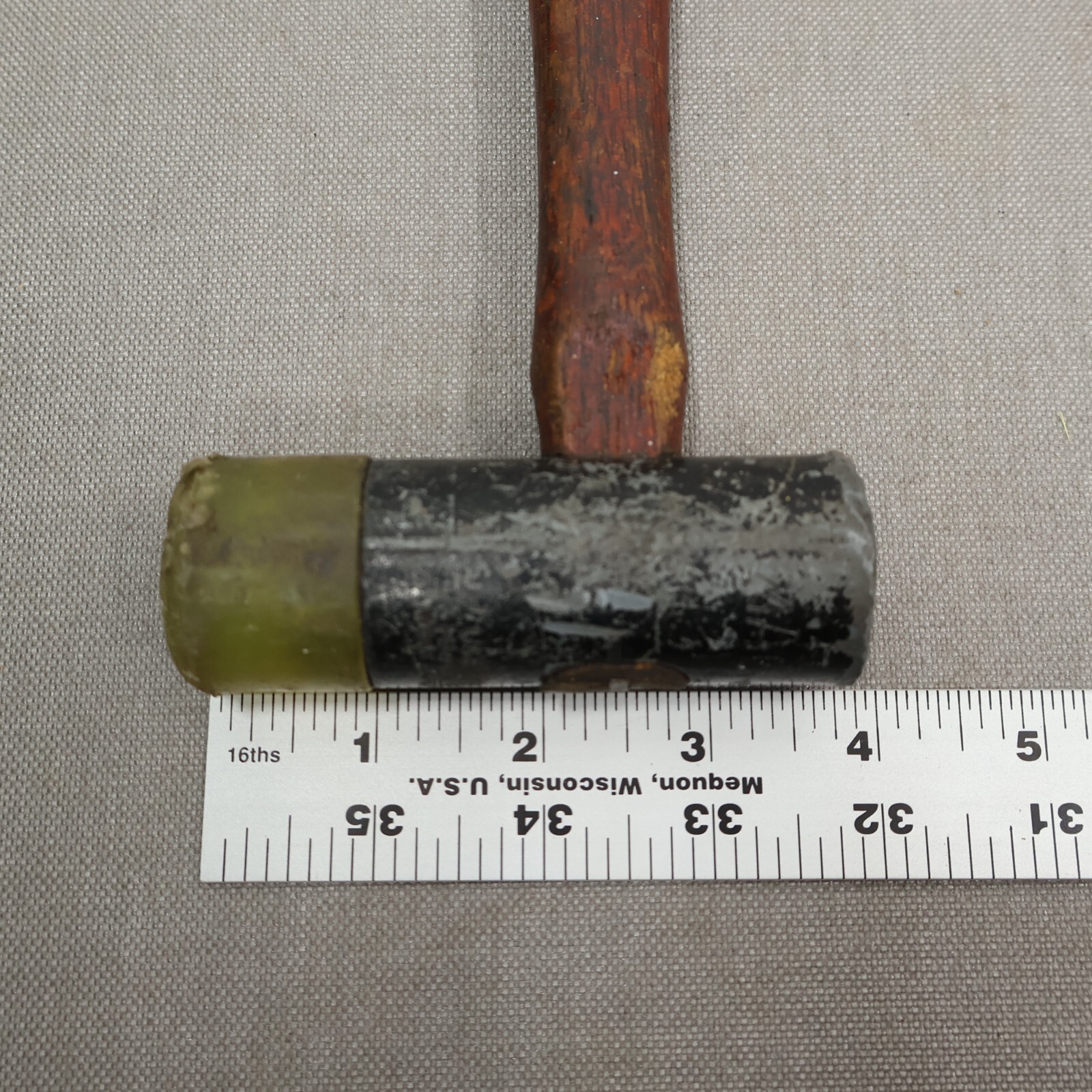 Mac Tools 16OZ Rubber Head Hammer Wooden Handle PH16 User Modified
