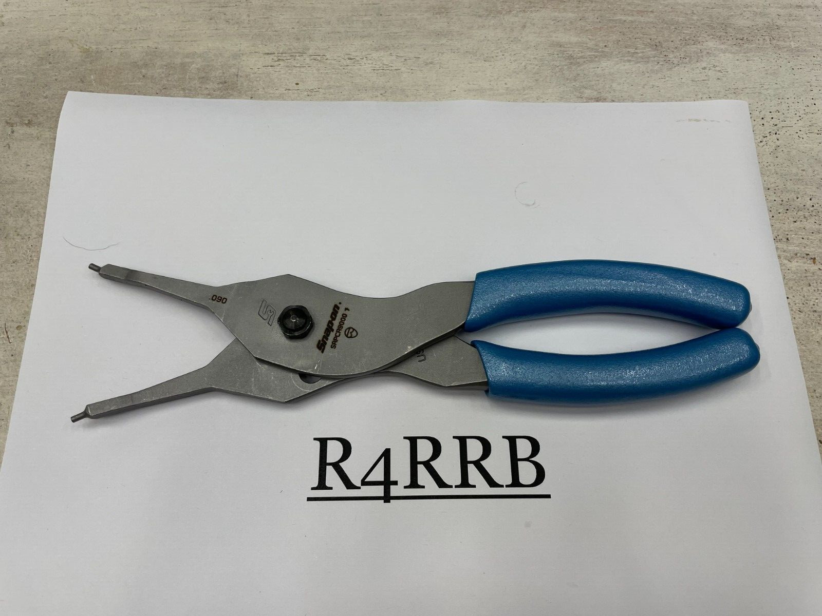 Snap-on Tools Style PEARL BLUE .090 Straight Tip Snap Ring Pliers SRPCR9000PB