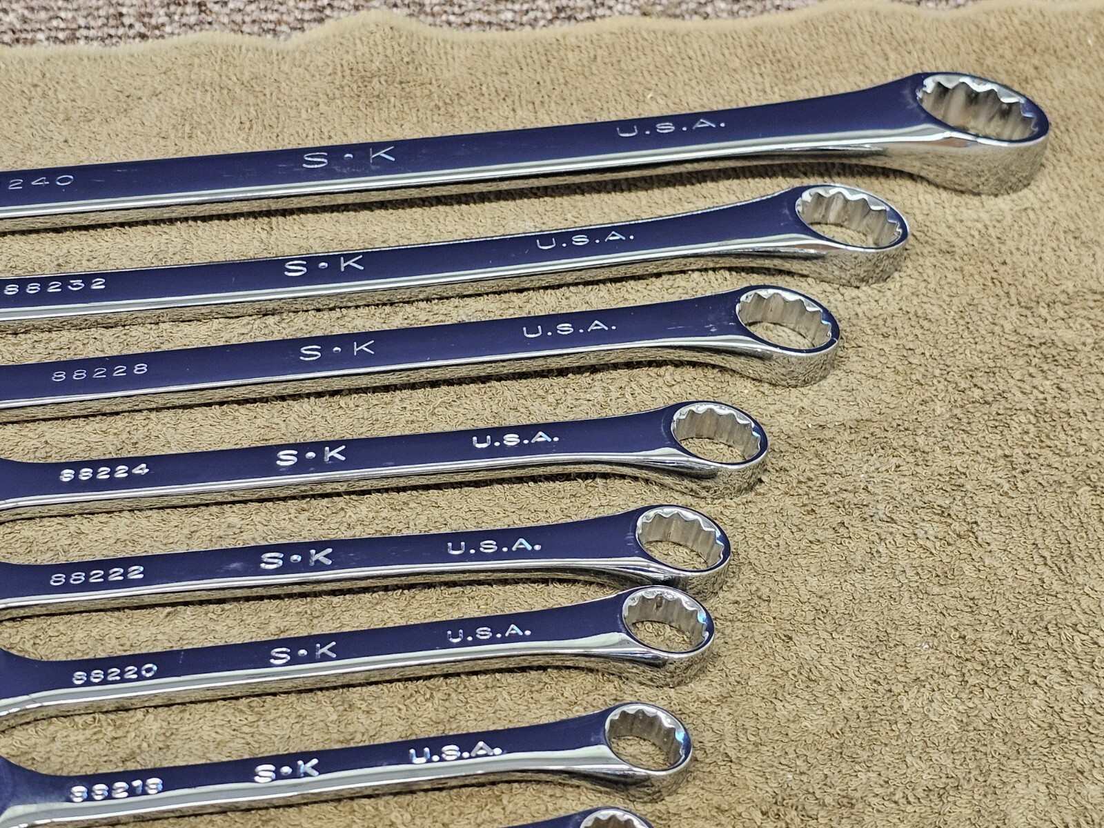 SK Combination Wrench Set SAE 88232 1-1/4 7/8 3/4 9/16 1/2 3/8 1/4 10mm 88000