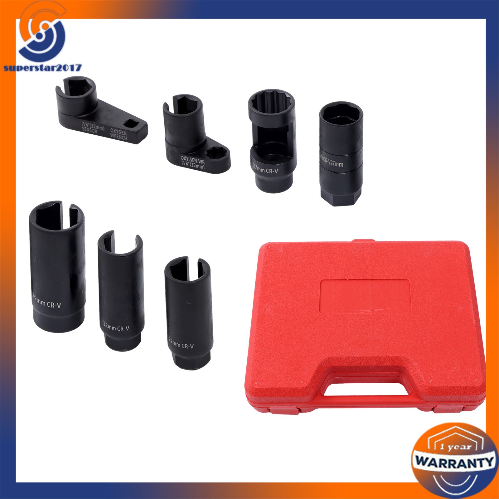Oxygen Sensor & Oil Pressure Sending Unit Master Sensor Socket Tool Set 7Pcs