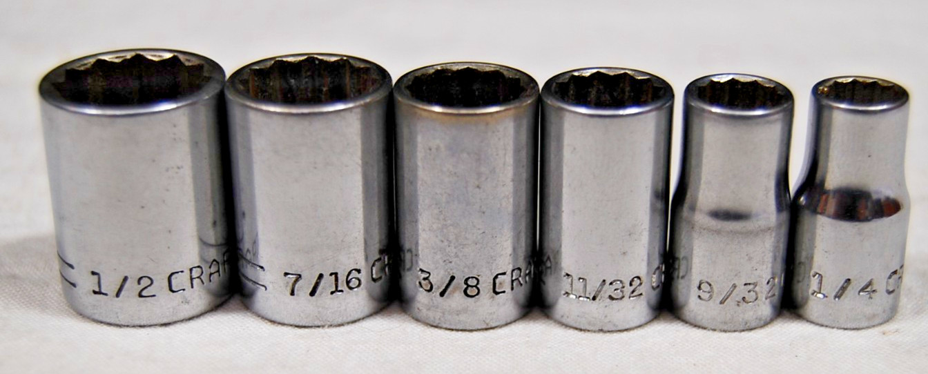 Craftsman 1/4″ Drive SAE 12 Point 6pc Socket Set