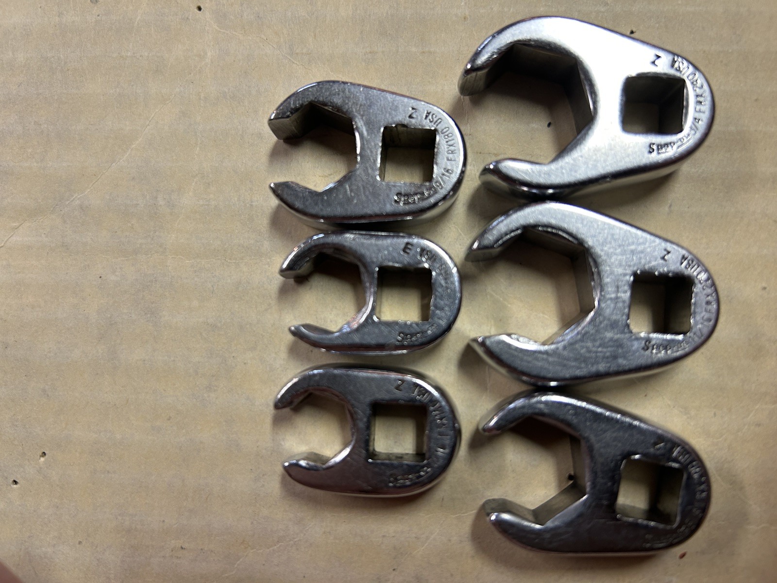 Snap On 6 pc 3/8″ Drive Flare Nut Crowfoot Set 7/16″ – 3/4″