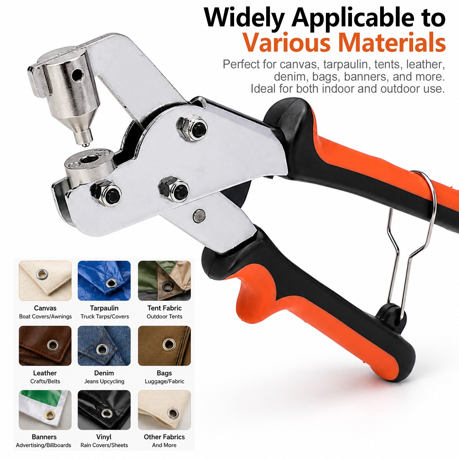 Snap Fastener Tool Kit 200pcs Marine Canvas Repair Plier Heavy Duty Grommet
