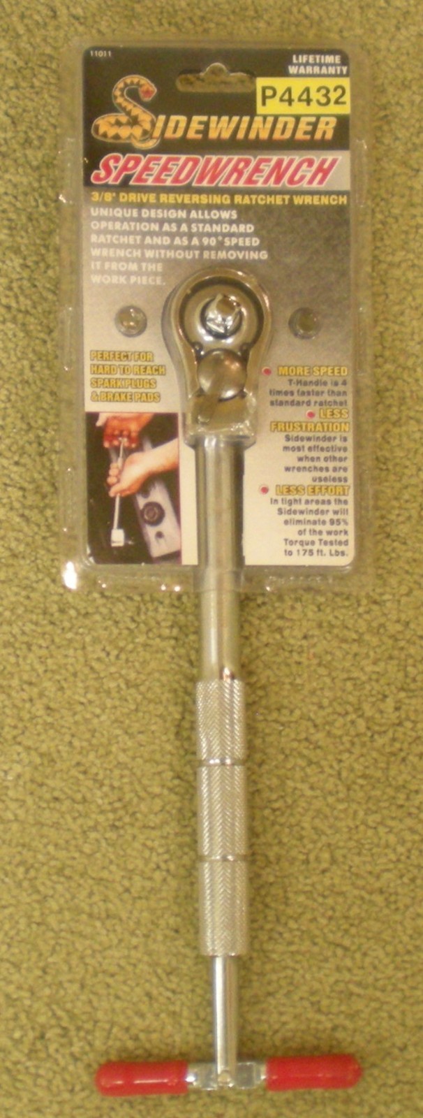 Sidewinder 3/8″ Drive Ratchet Speed Wrench with T-Handle