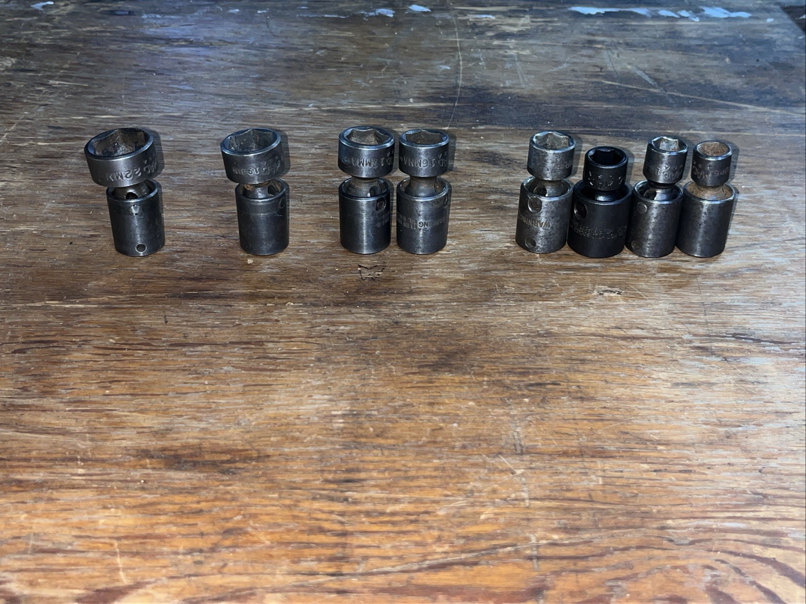 MAC XUP Series Metric Impact Swivel 3/8” drive Socket Set 11-14, 16-17, 19, 22MM