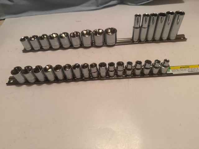 NEW Craftsman 3/8″ DRIVE 32 PC METRIC & SAE 6 POINT DEEP & STD SOCKET SET + RAIL
