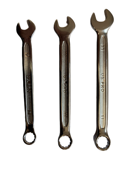 US PRO 15PC Metric Combination Spanner Set 6-22MM Chrome Polished Ring Wrench