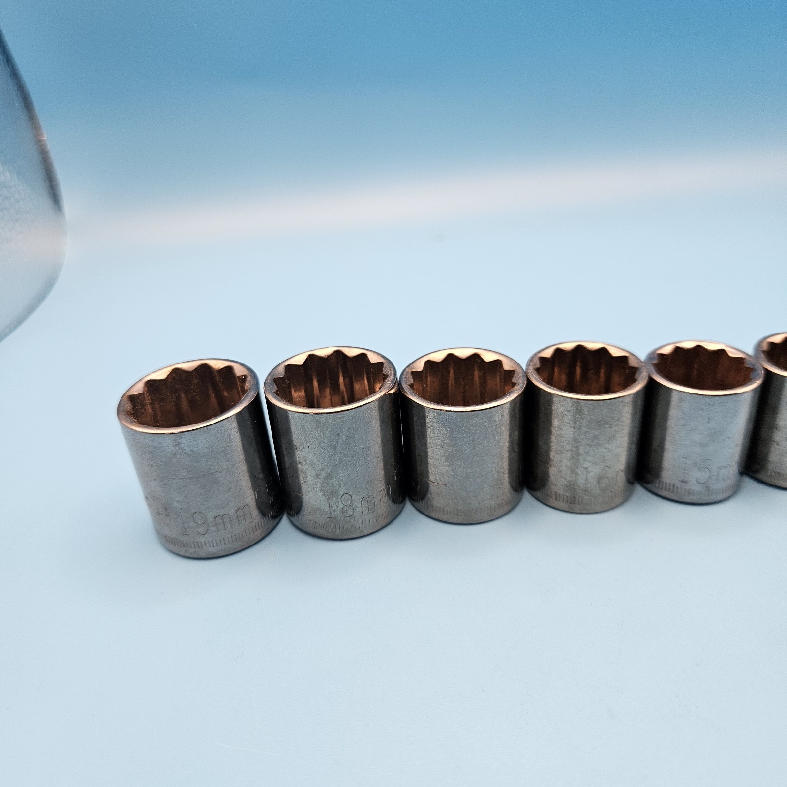 Craftsman Tools 13pc 3/8″ Drive Metric Shallow Sockets 6mm-19mm 12pt USA G & G1