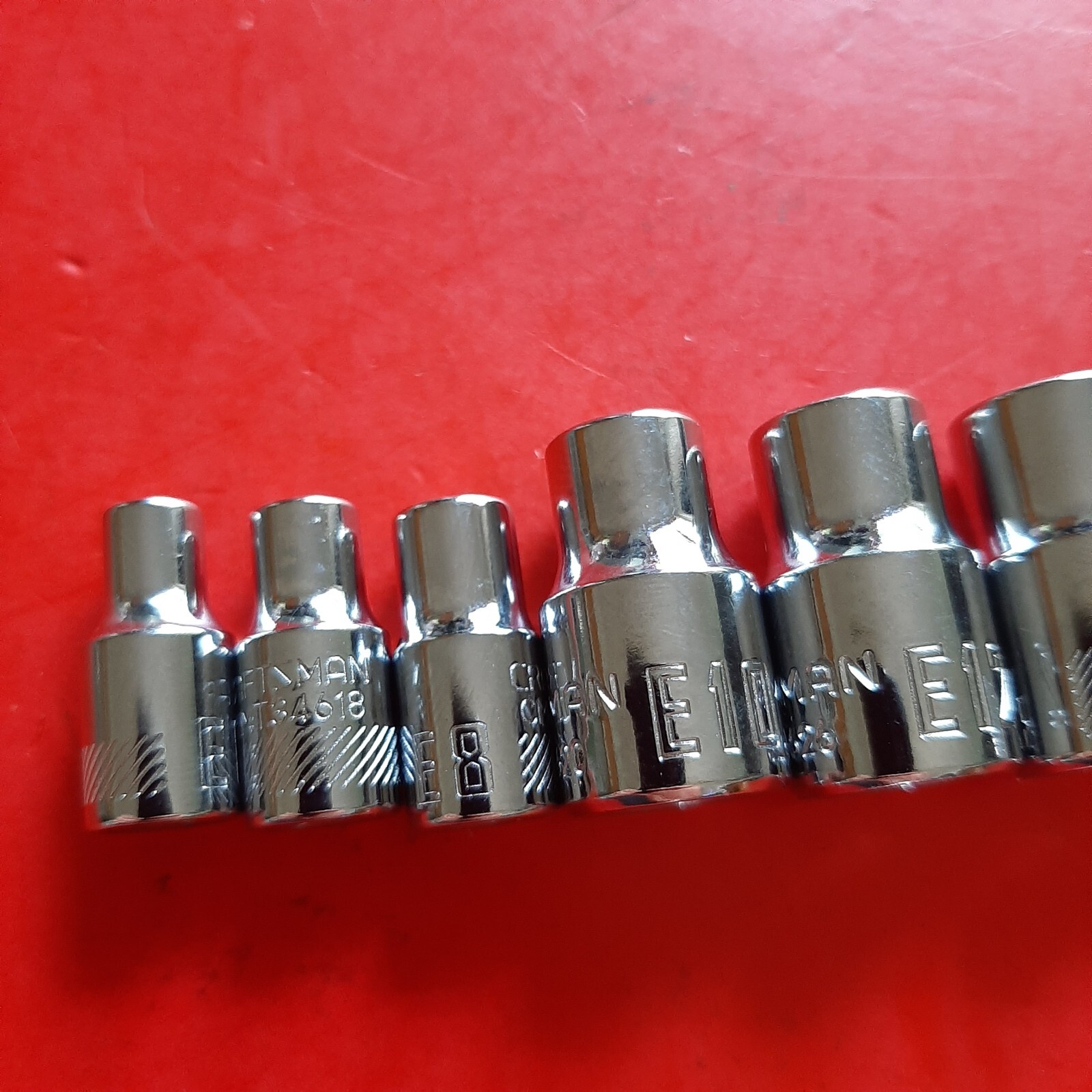 NEW CRAFTSMAN TOOLS 7pc 1/4 3/8 Drive EXTERNAL ETorx Female Torx Socket Set 6-16