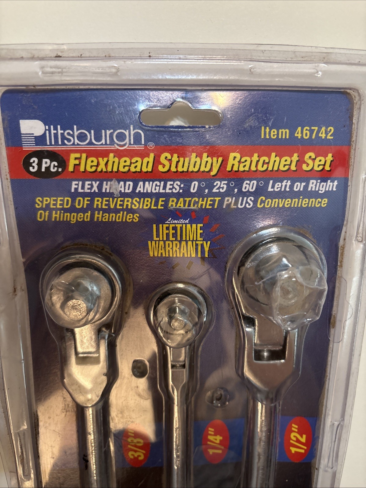 Flex Head Stubby & Thumbwheel Ratchet Set 1/4 3/8 1/2 Wrench Wrenches Tight Spot