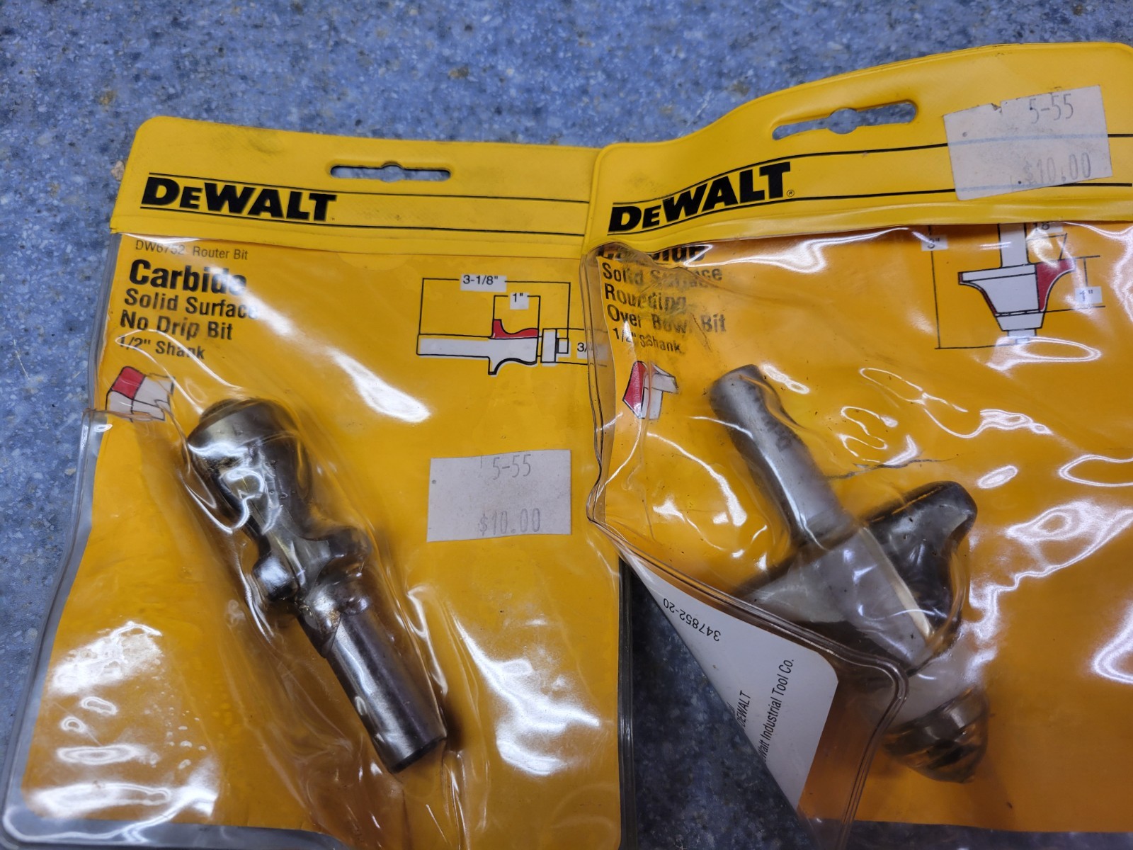 Dewalt NOS 21-Piece High Quality Carbide Laminate and Solid Surface Router Bits