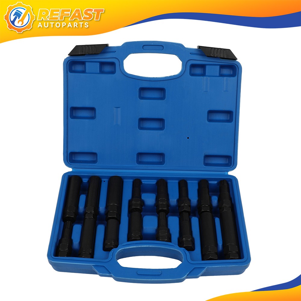 16pcs Double Hex-Head Locking Wheel Lock Key Removal Tool Kit Lug Nut Master Set