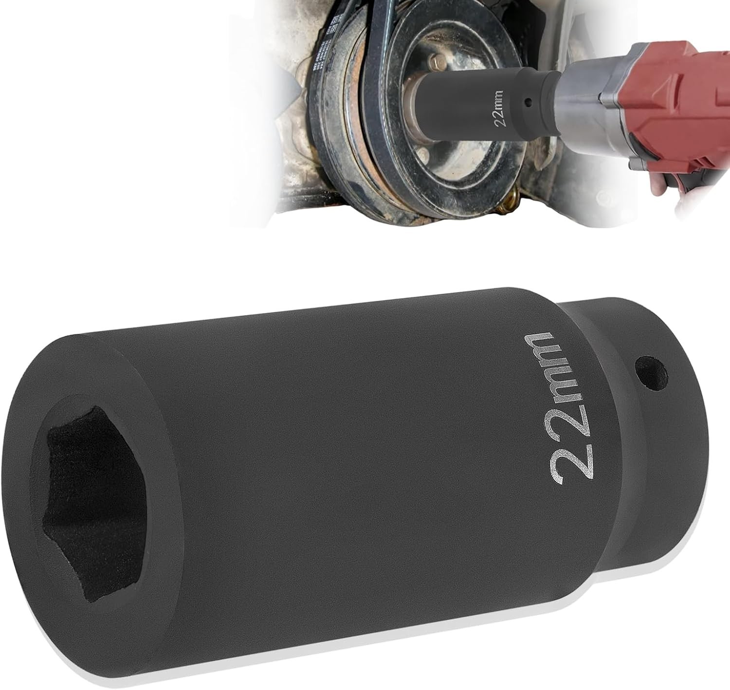 Professional 22mm Harmonic Balancer Socket for Auto Enthusiasts & Mechanics