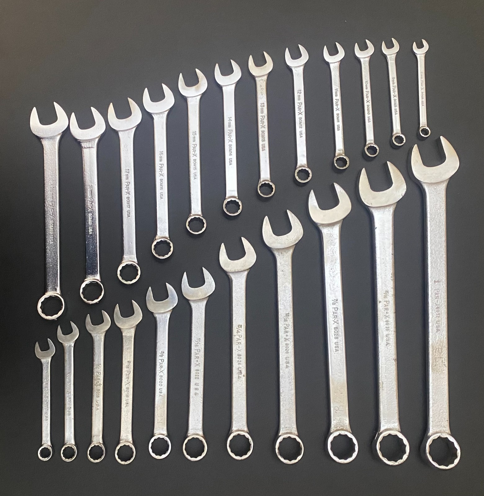 Par-X by Snap-On SAE Wrench Set and Metric Wrench Set 3/8″-1″ & 8mm to 19mm