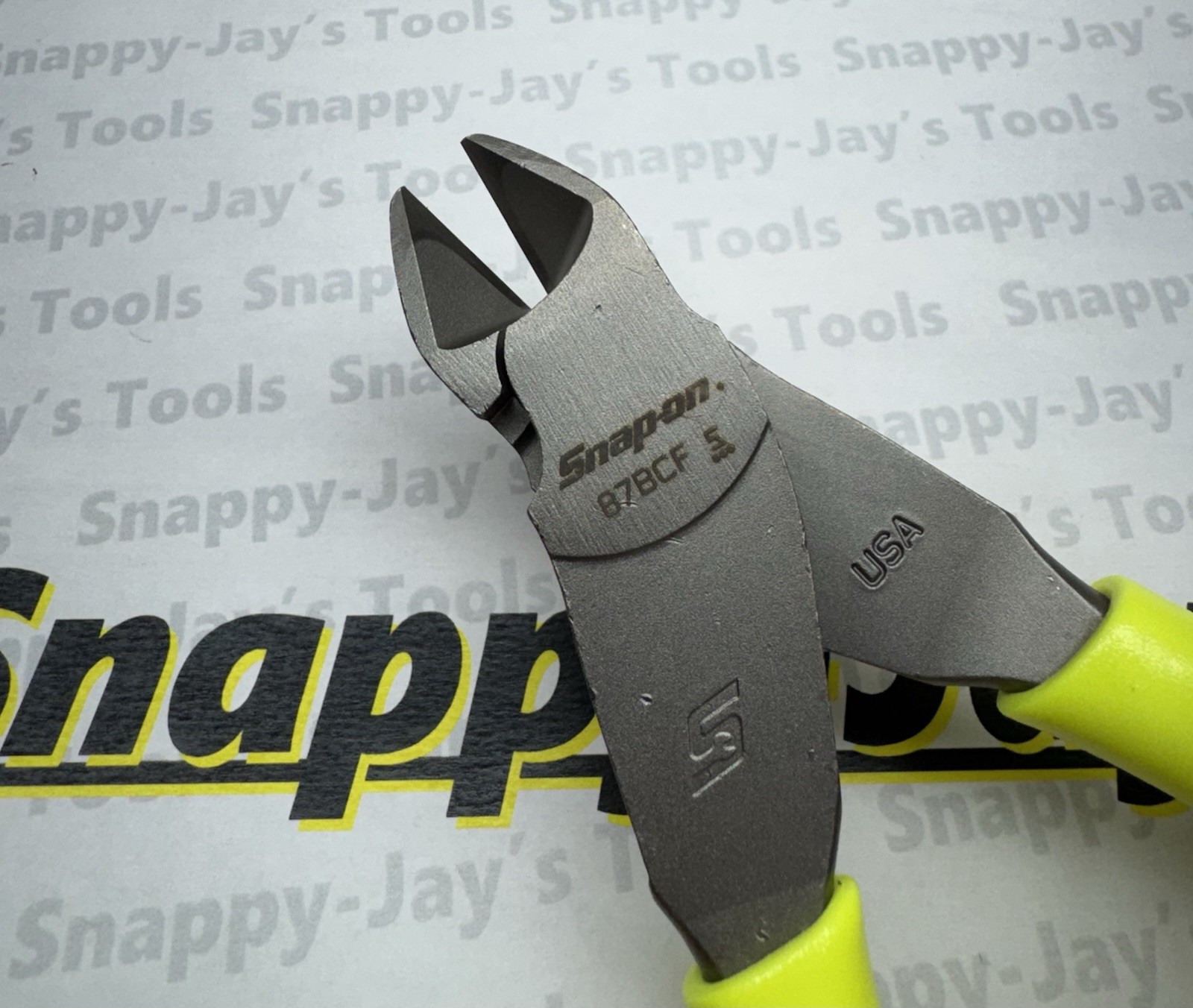 Snap-on Tools USA NEW HI VIS Soft Grip 7″ Diagonal Cutter Pliers 87BCFHV