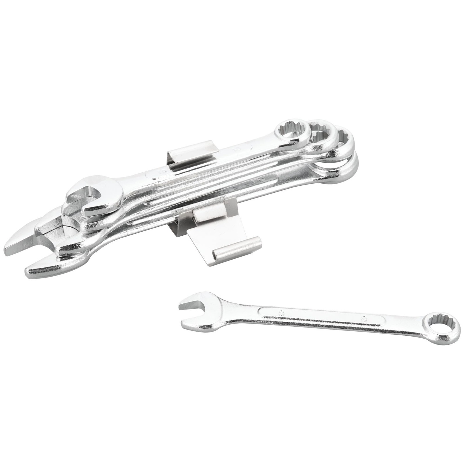 Performance Tool 1406 MM Combo Wrench Set, 5-Piece Alloy Steel Metric Sizes