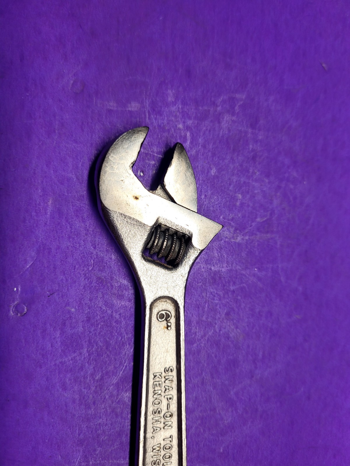 VINTAGE BLUE-POINT SNAP-ON 6″ AJUSTABLE WRENCH MADE IN THE USA