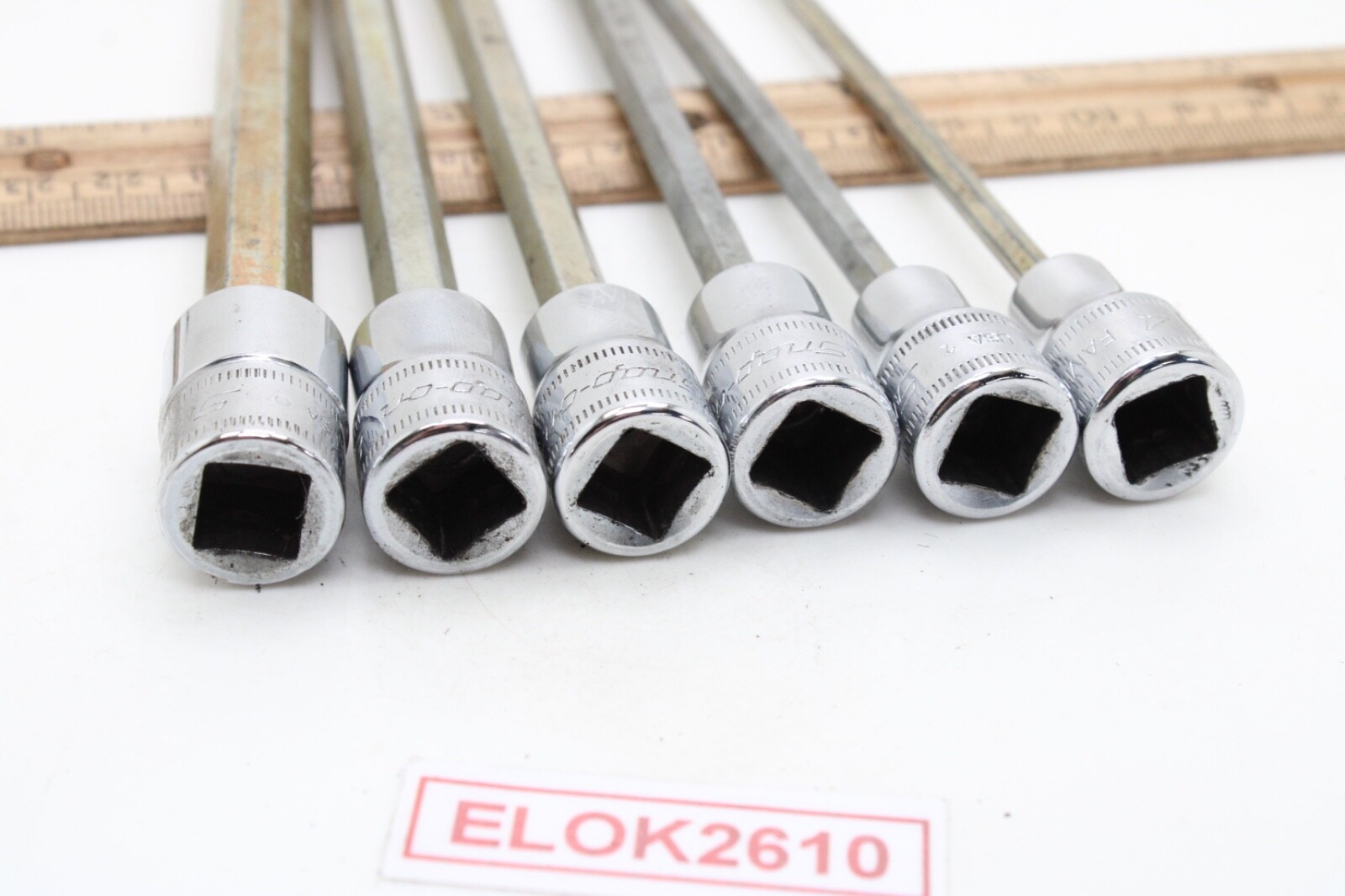 Snap-On FAML4E-FAML10E 4-10mm 6 Piece 3/8″ Drive Metric Long Hex Socket USA