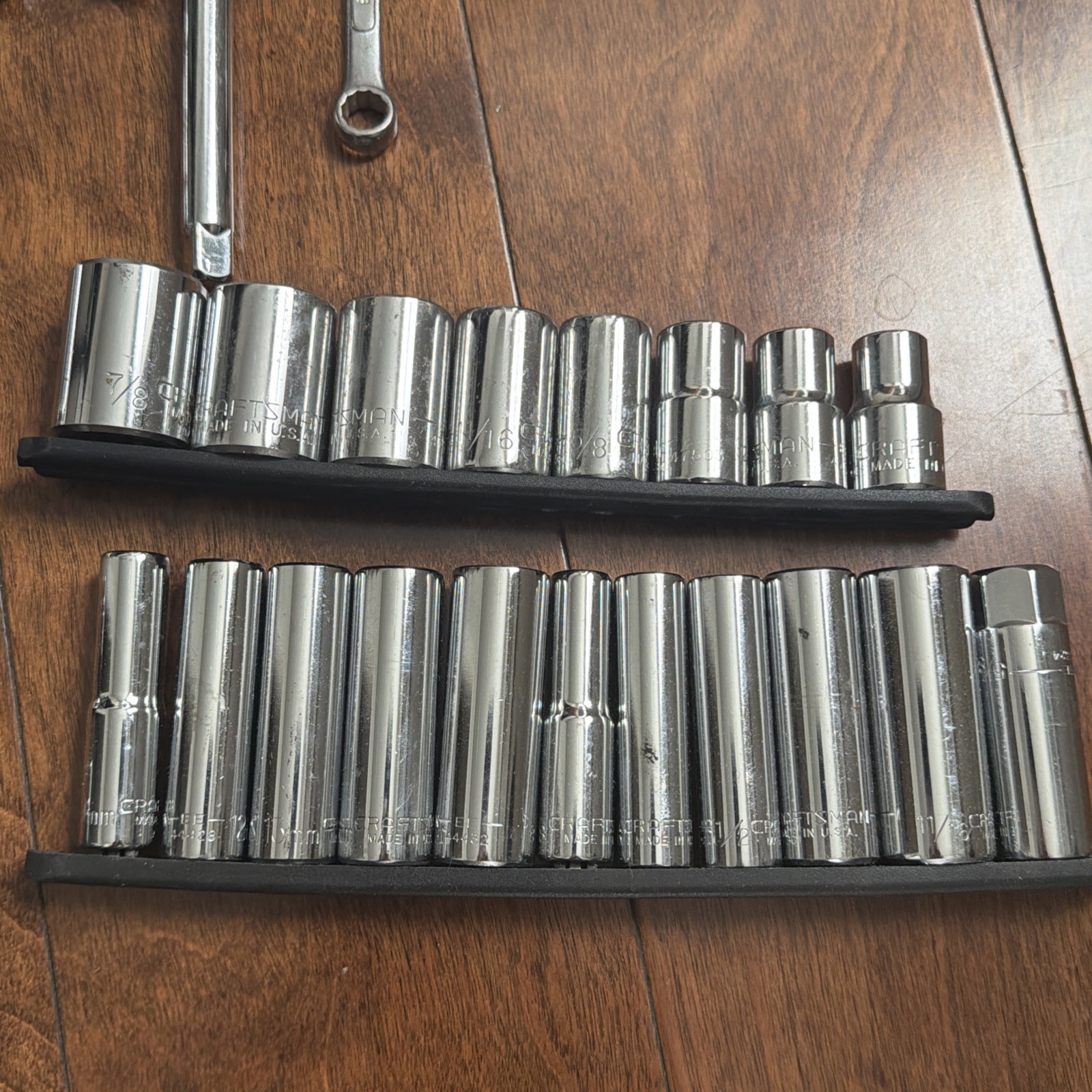 Vintage Sears Craftsman Mechanics Tool Socket Set SAE/Metric Zippered Case